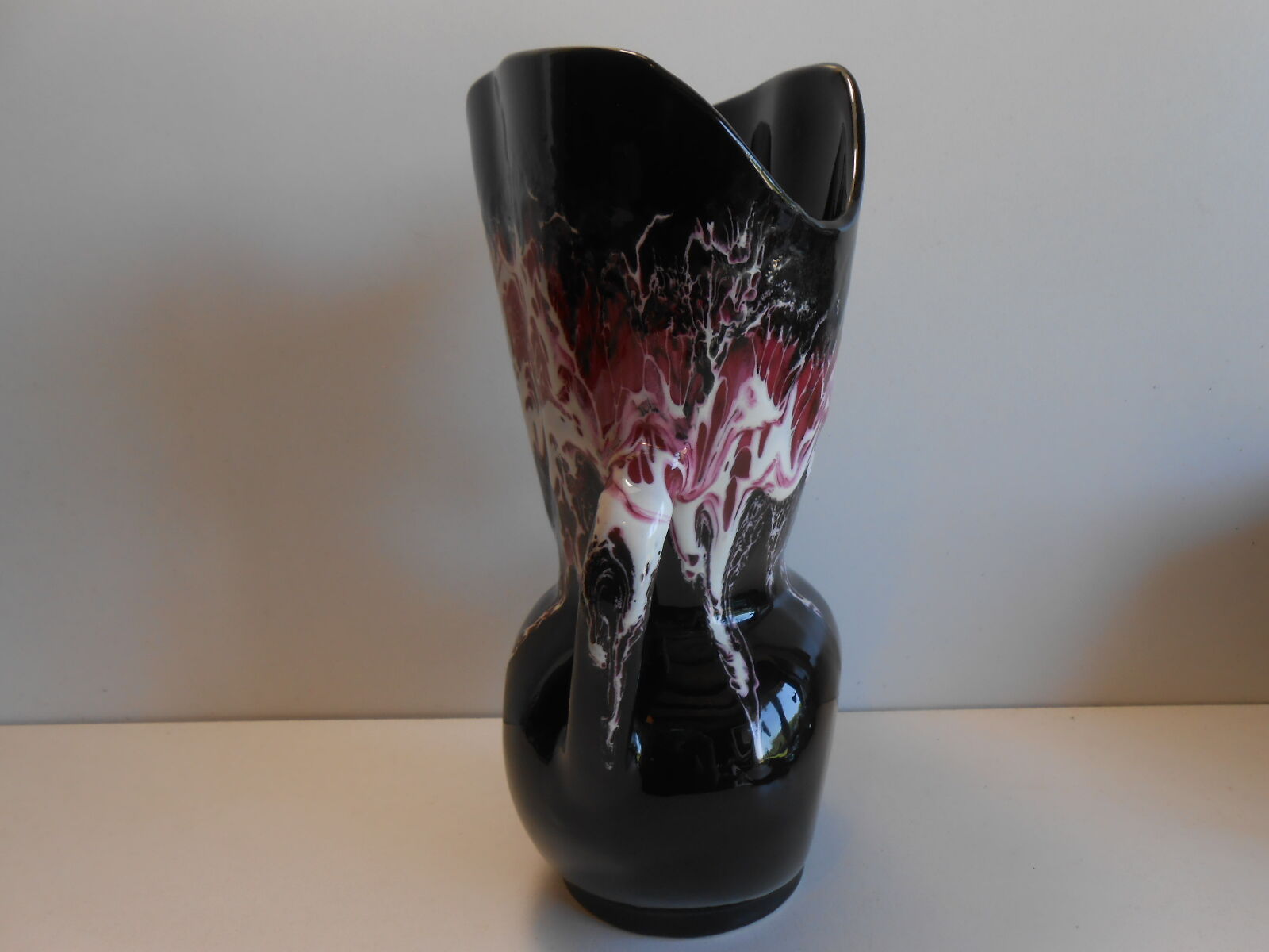 Vase Vallauris design vintage polychrome