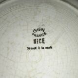 Assiette Plate en Faïence de Gien décorée à la main - Vintage 1940