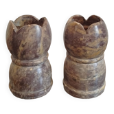 Alabaster candle holder