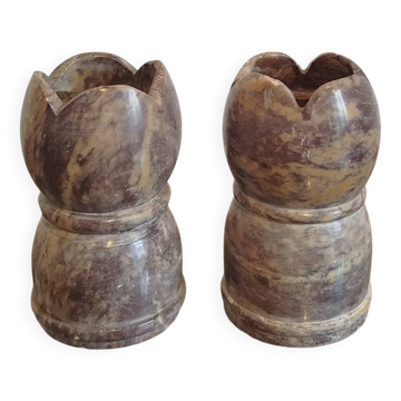 Alabaster candle holder
