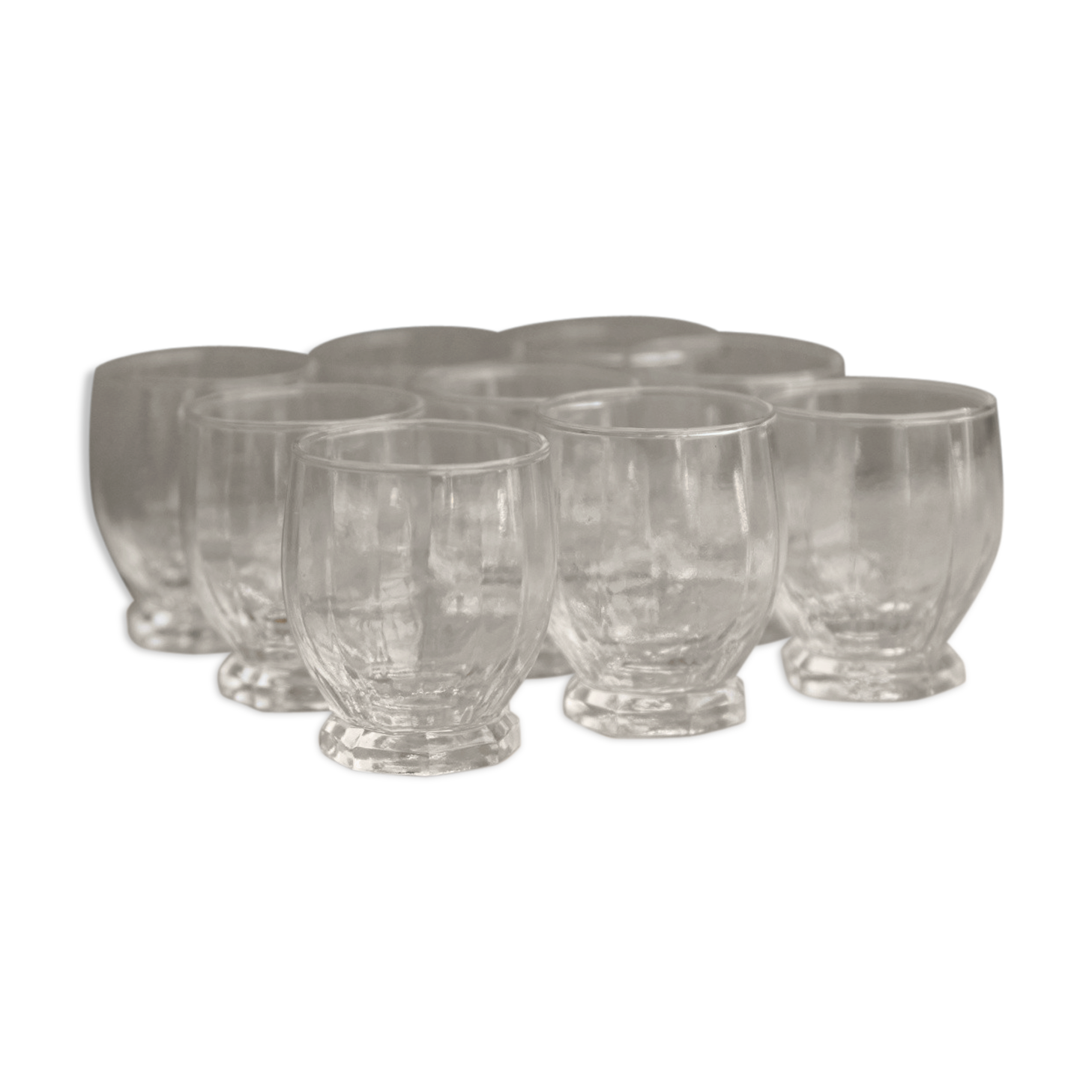 Lot de 9 verres à digestif art déco