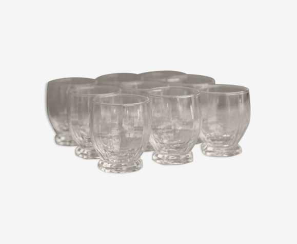 Lot de 9 verres à digestif art déco