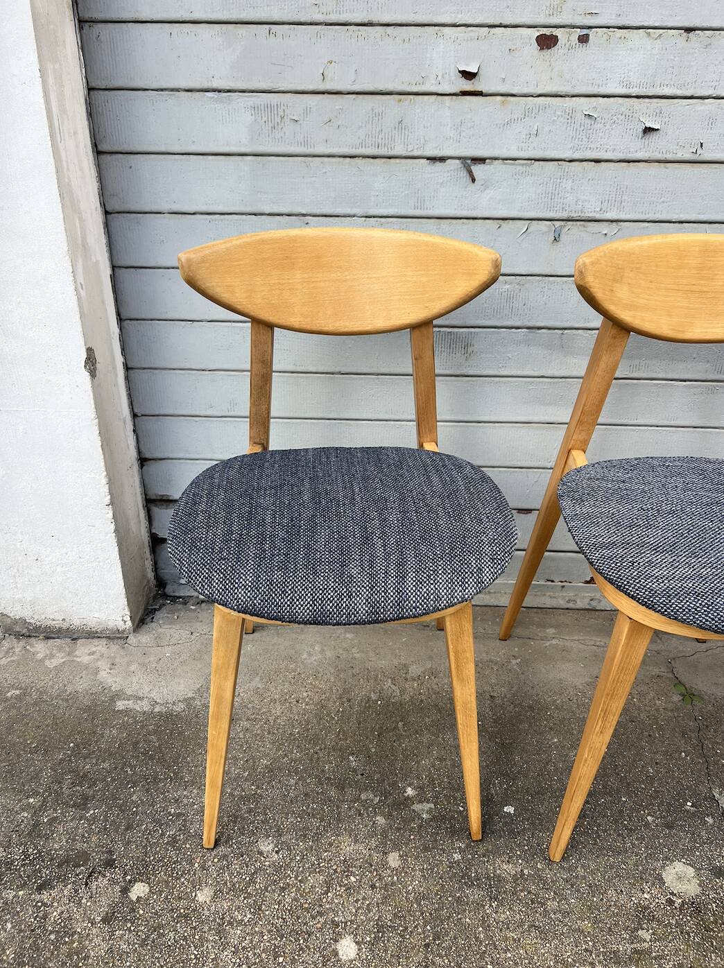 (Lot) 4 chaises Baumann Fontania (restaurées) 1960
