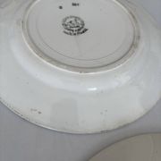 Lot of 4 antique earthenware plates from 1950, Saint Amand - plates bl