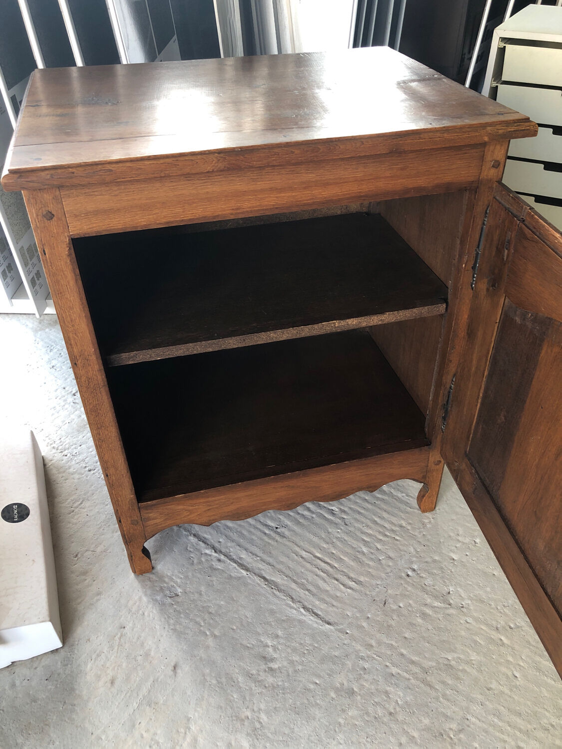 Small oak telephone cabinet