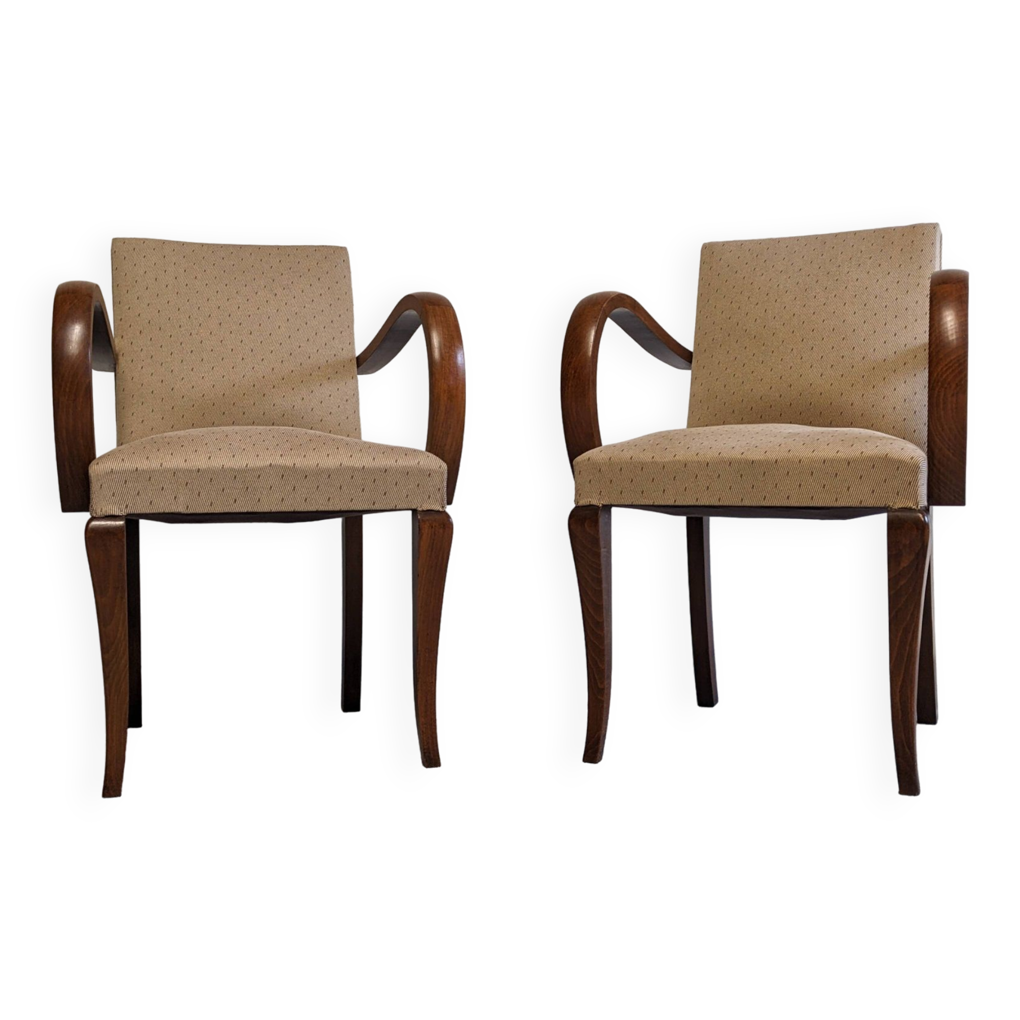 Paire de fauteuils bridge Art déco vers 1930