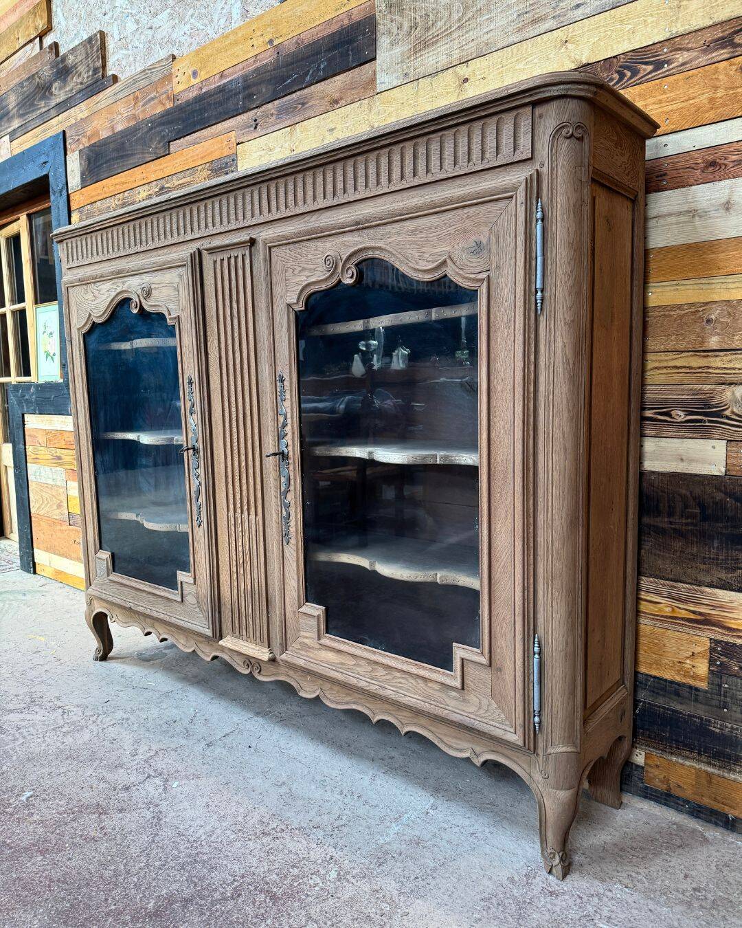 Antique oak dresser - sandblasted
