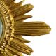 Wenz golden wood sun mirror, Germany, 1960s