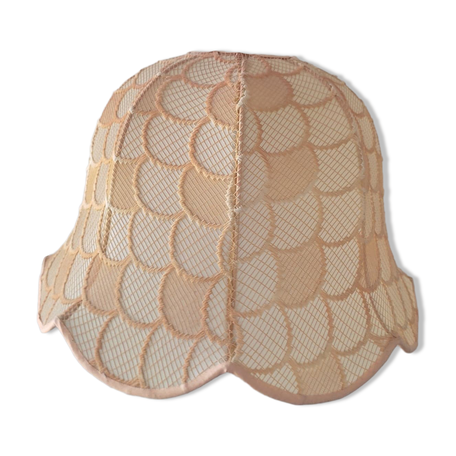 Salmon pink/blush lace pendant lamp