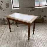 Walnut and marble bistro table 1890