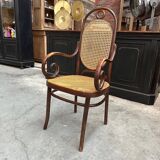 Thonet n°17 curved wooden armchair