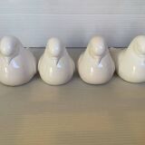 Seven dove bird candle holders