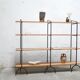 Vintage wooden and metal shelf