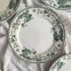 4 ironstone dinner plates "Rosa" Boch Freres Keramis BFK