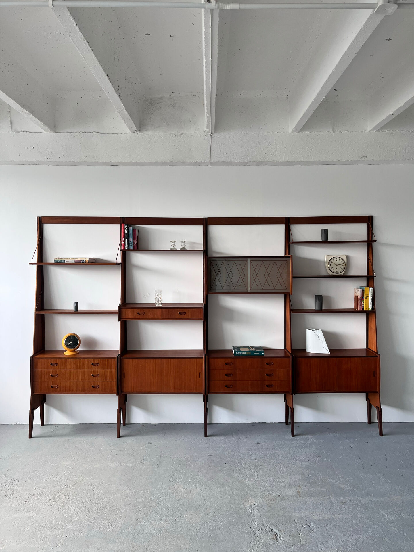 Panto Scandinavian Modular Bookcase, 1960’s Norway, Mid Century Teak