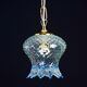 Set of 3 Murano blue glass pendant lights