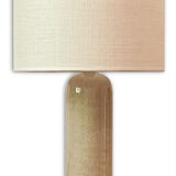 Lampe grès et lin