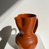 Two-tone brown ceramic wine pitcher H: 24cm