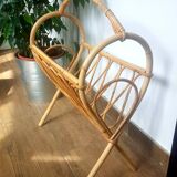 Rattan magazine holder
