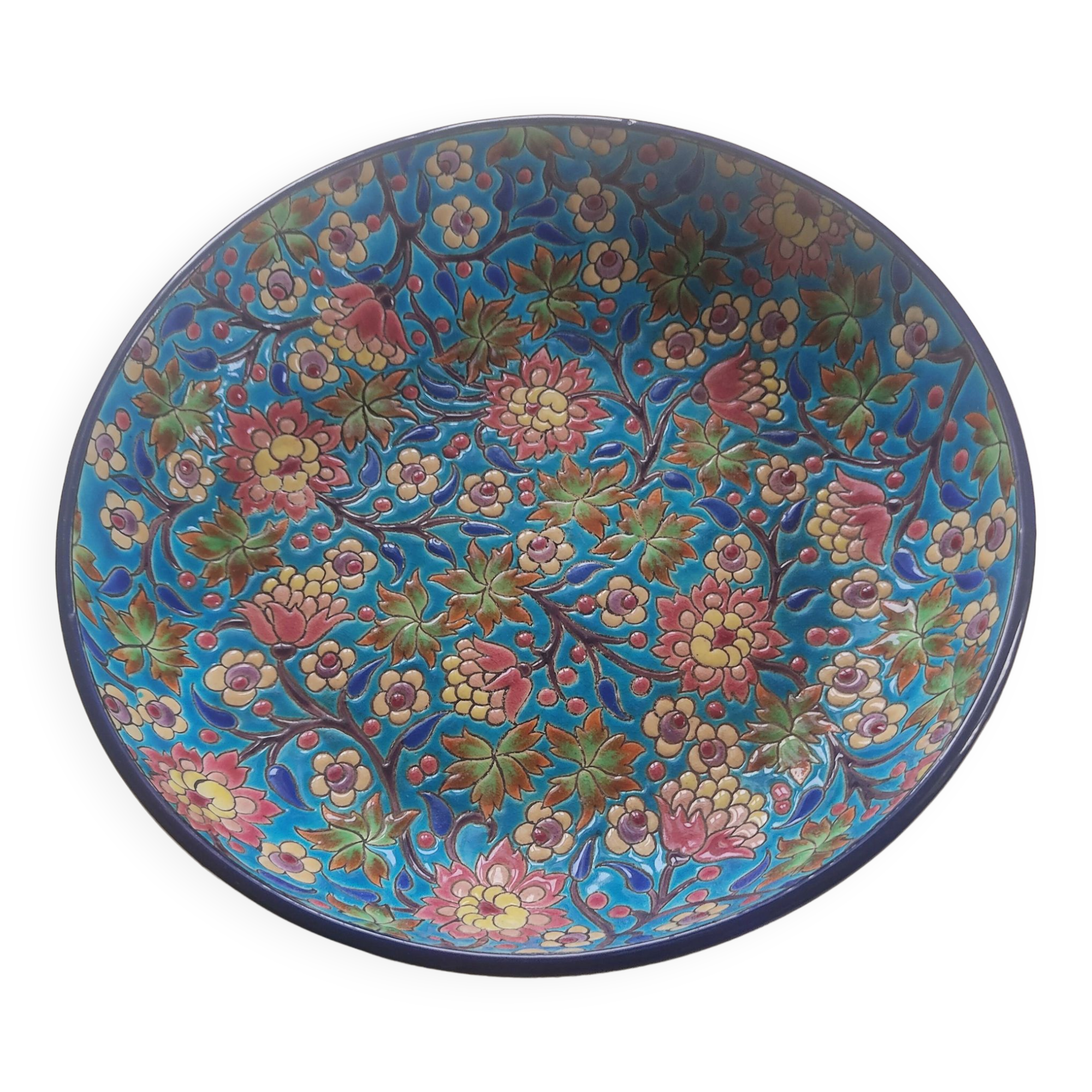 Old Longwy enamel dish