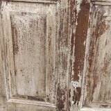 Old wooden wardrobe beige / pale yellow façade