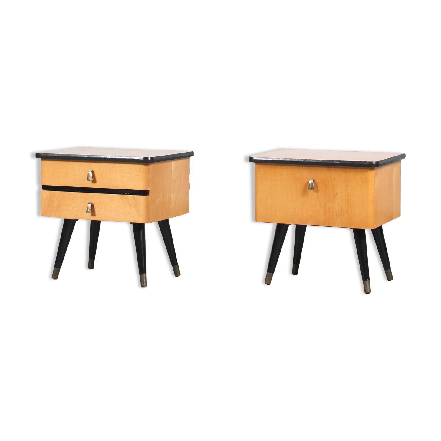 Paire de tables de nuit italiennes des années 1950