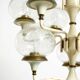 Large 1960s brass and glass tulip ceiling lamp by Hans Agne Jakobsson