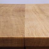 Vintage Danish brutalist oval extendable oak dining table in the style of Henning Kjærnulf, 1960s