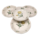 Lots de 4 assiettes creuses, Modèle embrun, aux motifs à fleurs jaune. Estampillées Salins France.