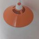Vintage orange metal pendant light in Memphis style – 1980s