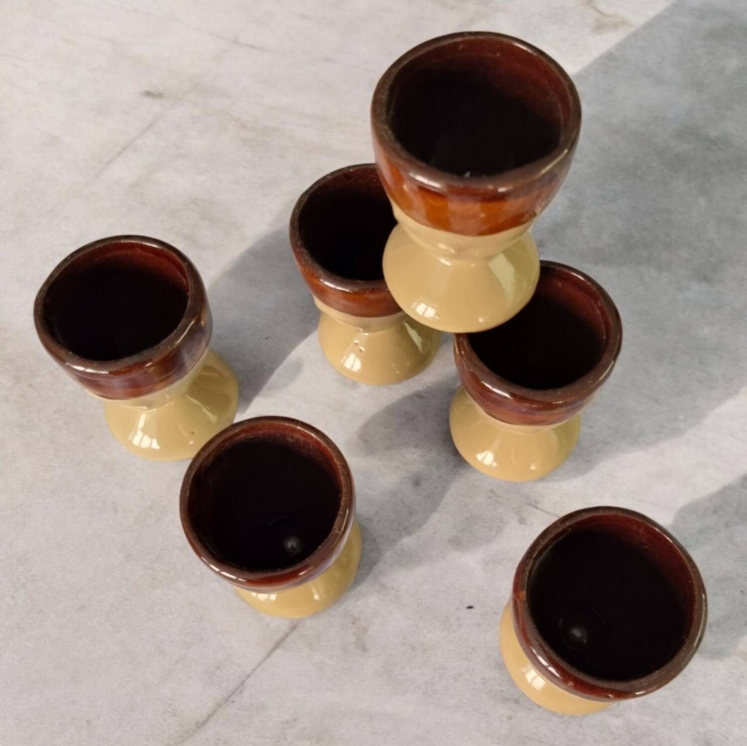 Set of Asian egg cups