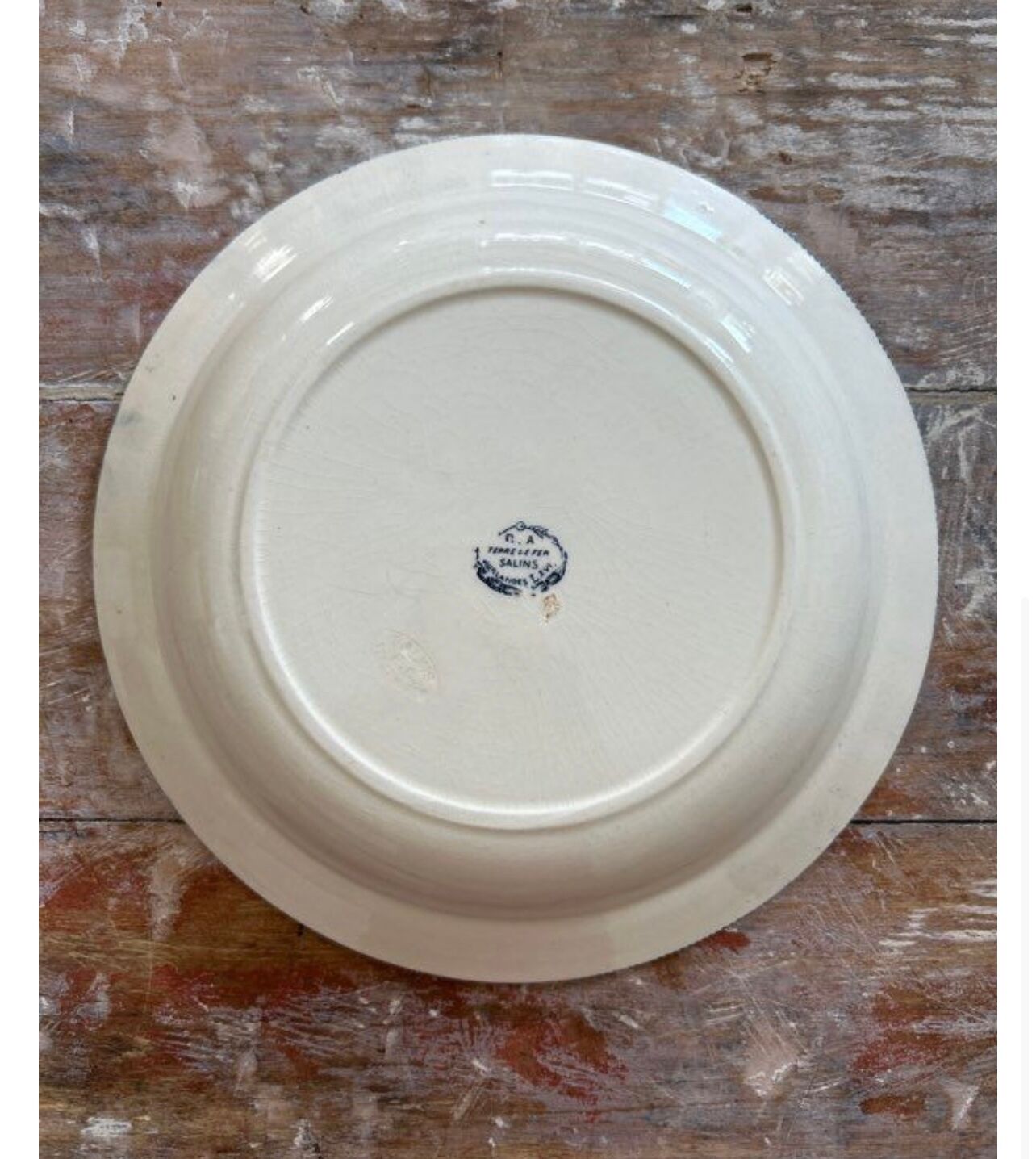 Deep dish / salad bowl Terre de Fer. Salins model Garlands