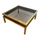 Coffee table in brass and black lacquer by Guy Lefèvre for Maison Jansen