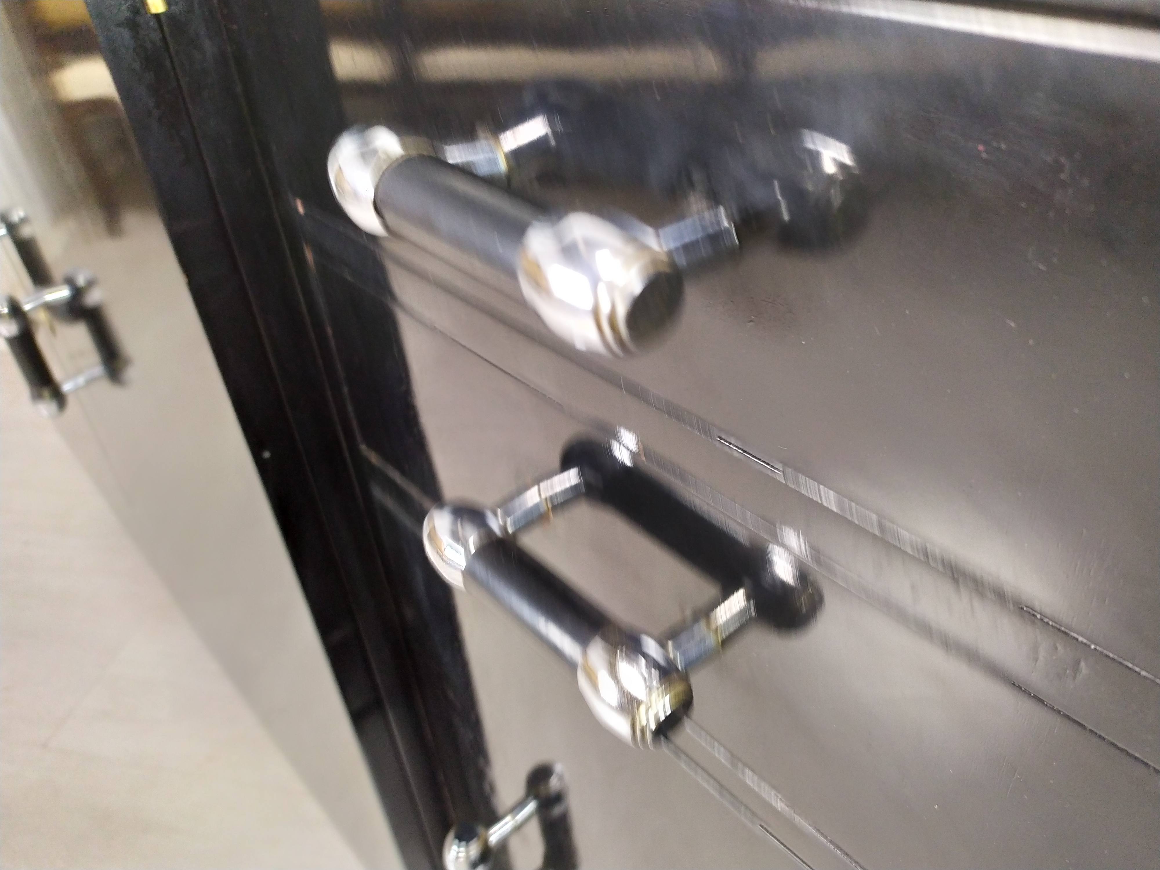 Modernist art deco black lacquered buffet