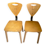 80s Italian chairs, in wood and metal