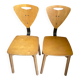 80s Italian chairs, in wood and metal