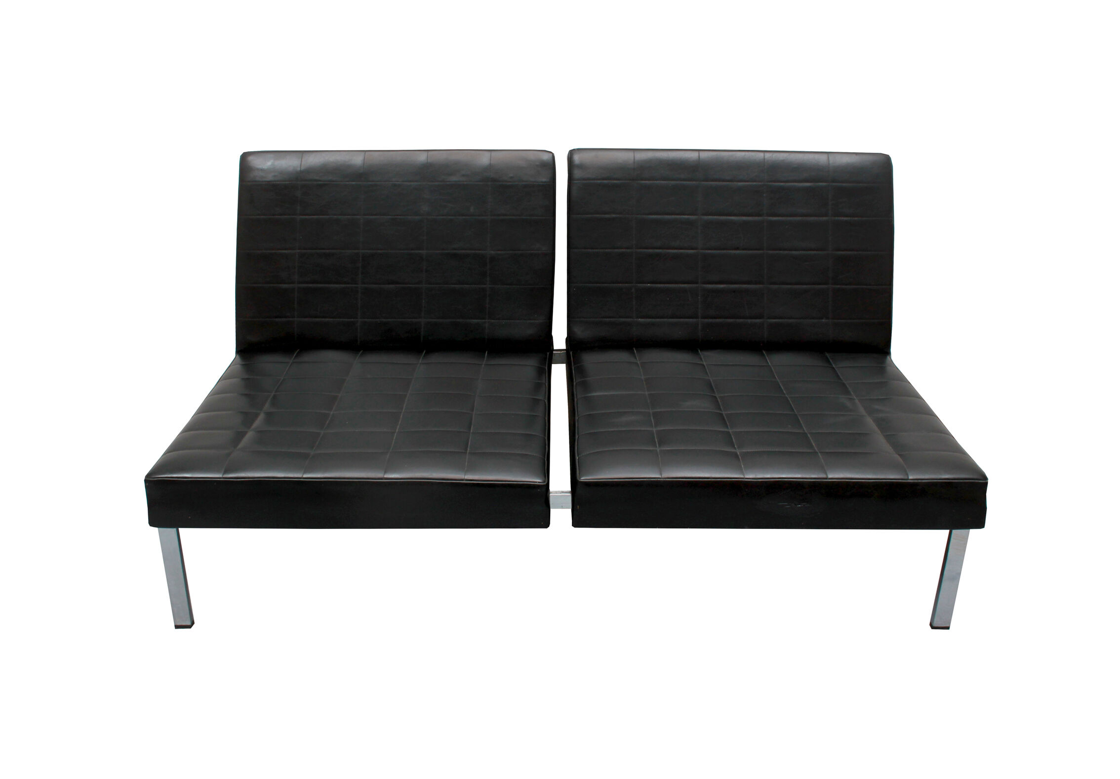 1960s 2-seater sofa in synthetic leather