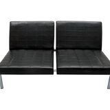 1960s 2-seater sofa in synthetic leather