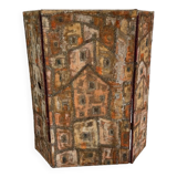 Vintage metal boomerang foot desk lamp