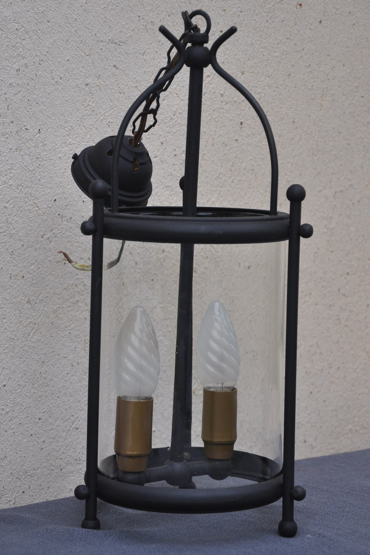 Pair of vintage black lanterns