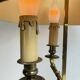 Bronze bouillotte lamp, Empire style, with dimmer switch.
