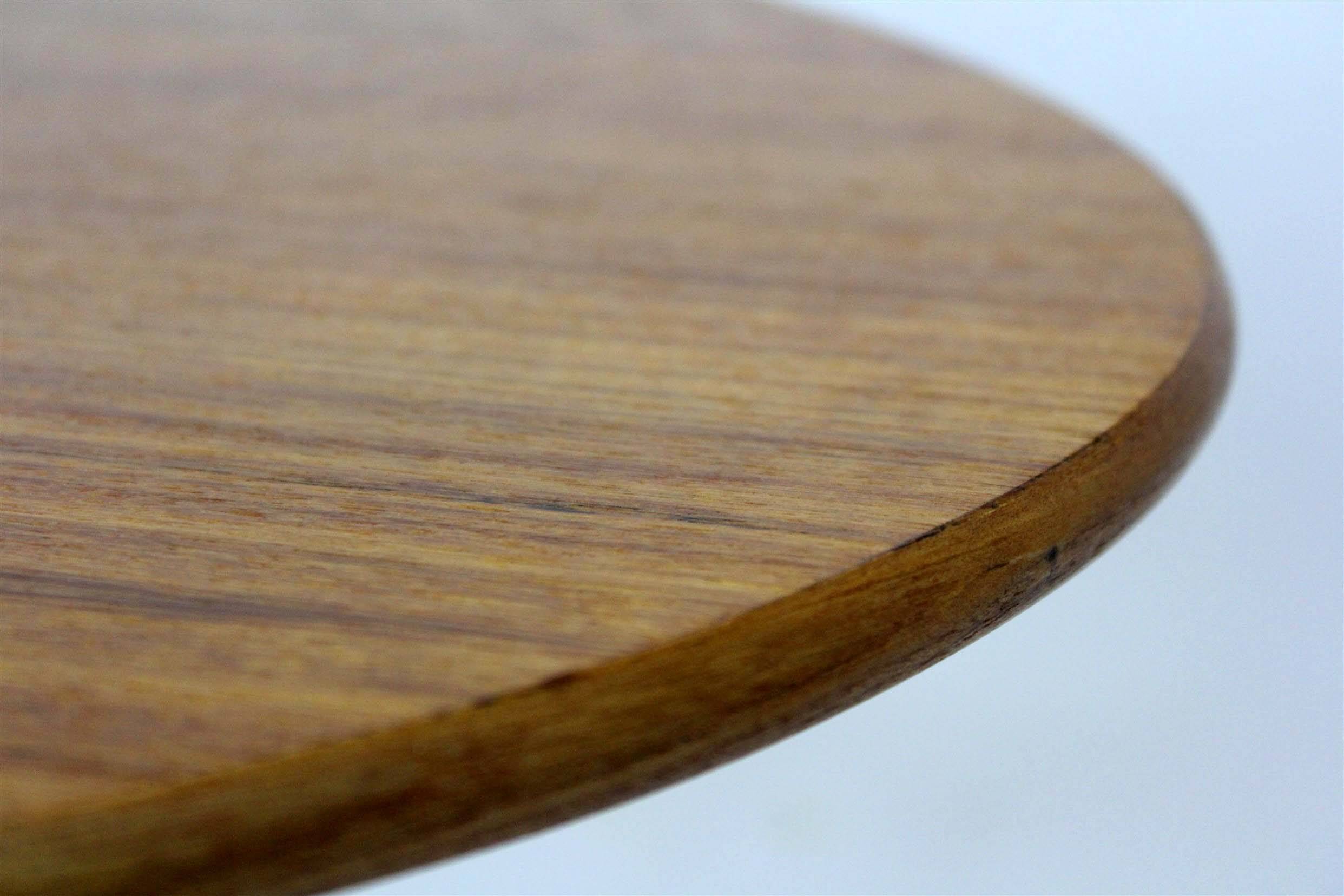 Tulip coffee table in walnut, mid-century modern style, restored by Dřevotvar, 1960s.