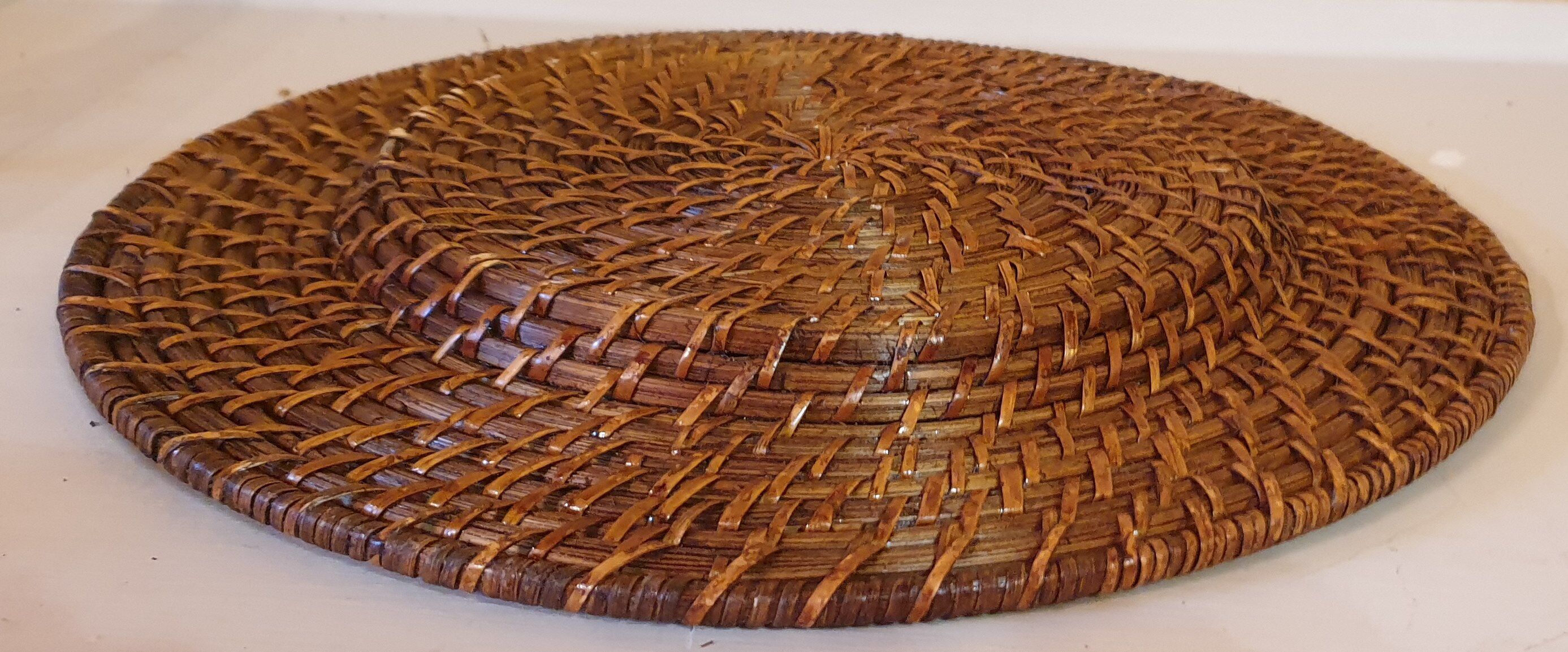 Set de 6 dessous d'assiette en osier et rotin