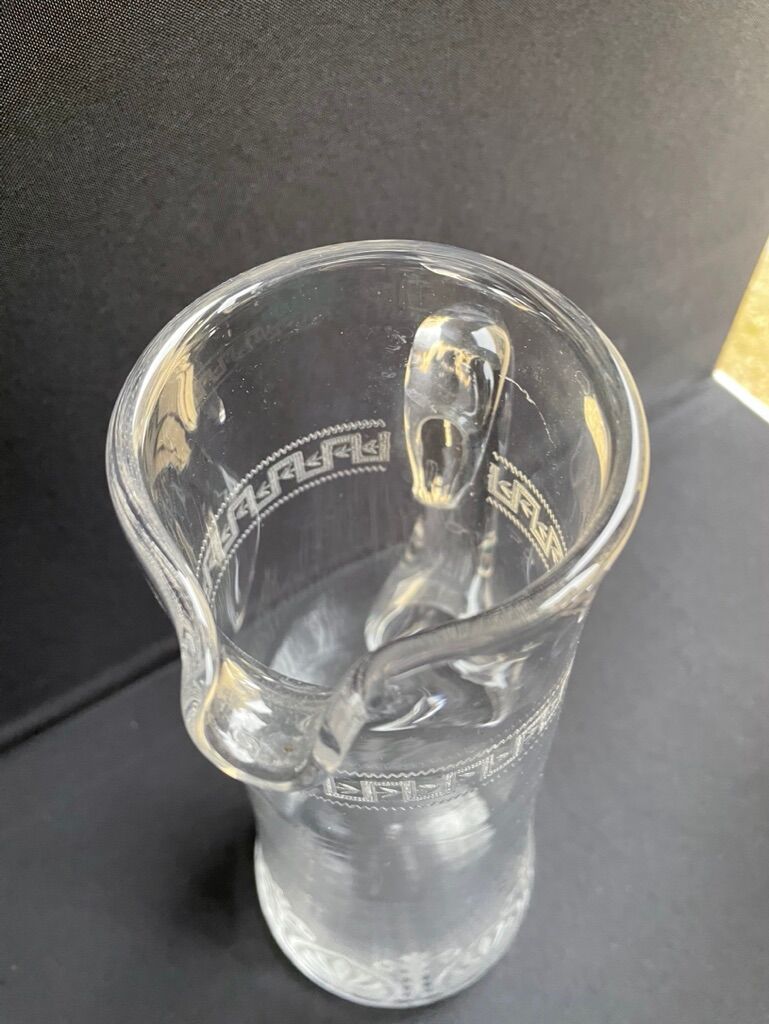 St. Louis - Beer serving party (1) - Art Nouveau - Blown and engraved crystal