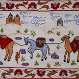 Hand-knotted rug, vintage Turkish rug 51x186 cm