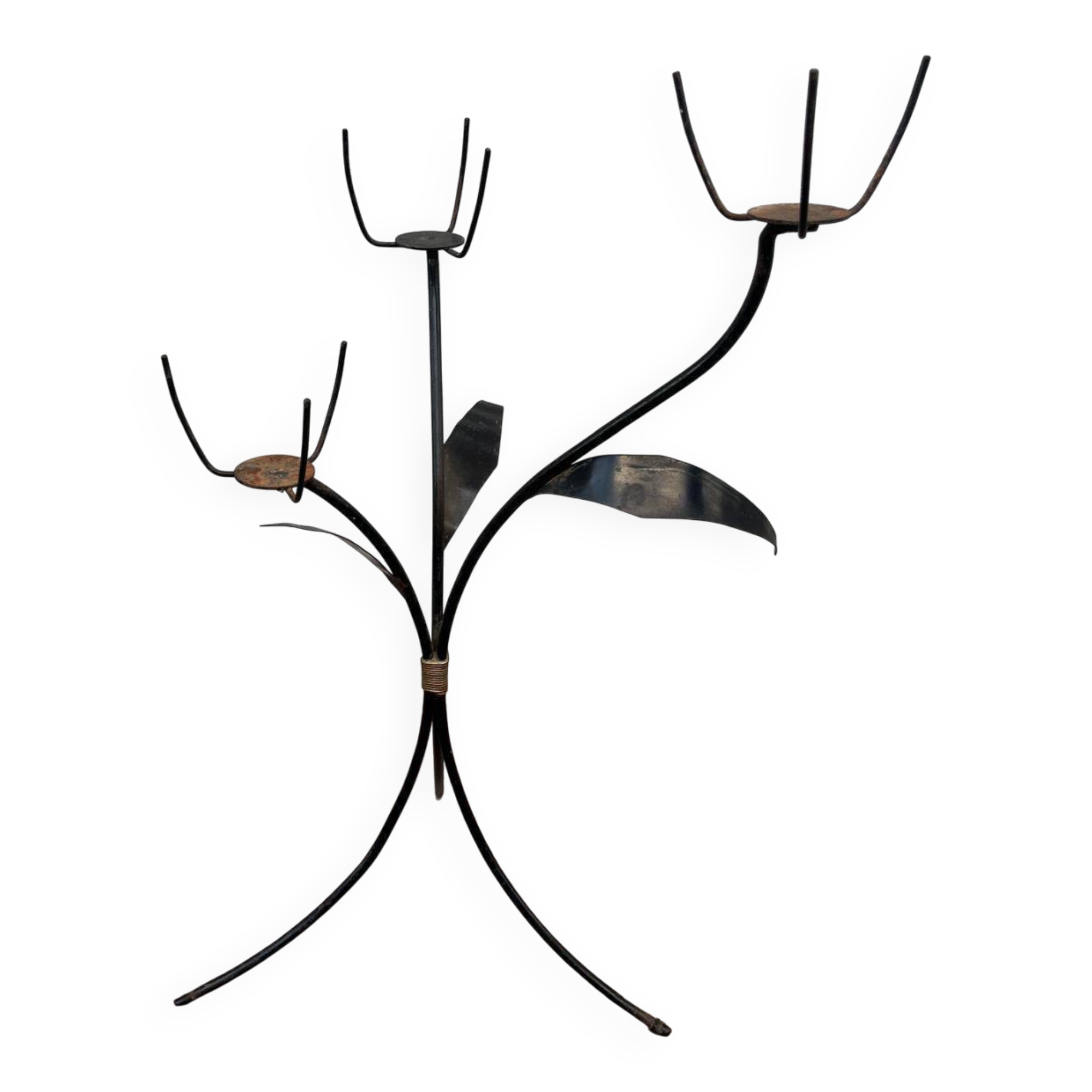 Porte plante en métal années 50