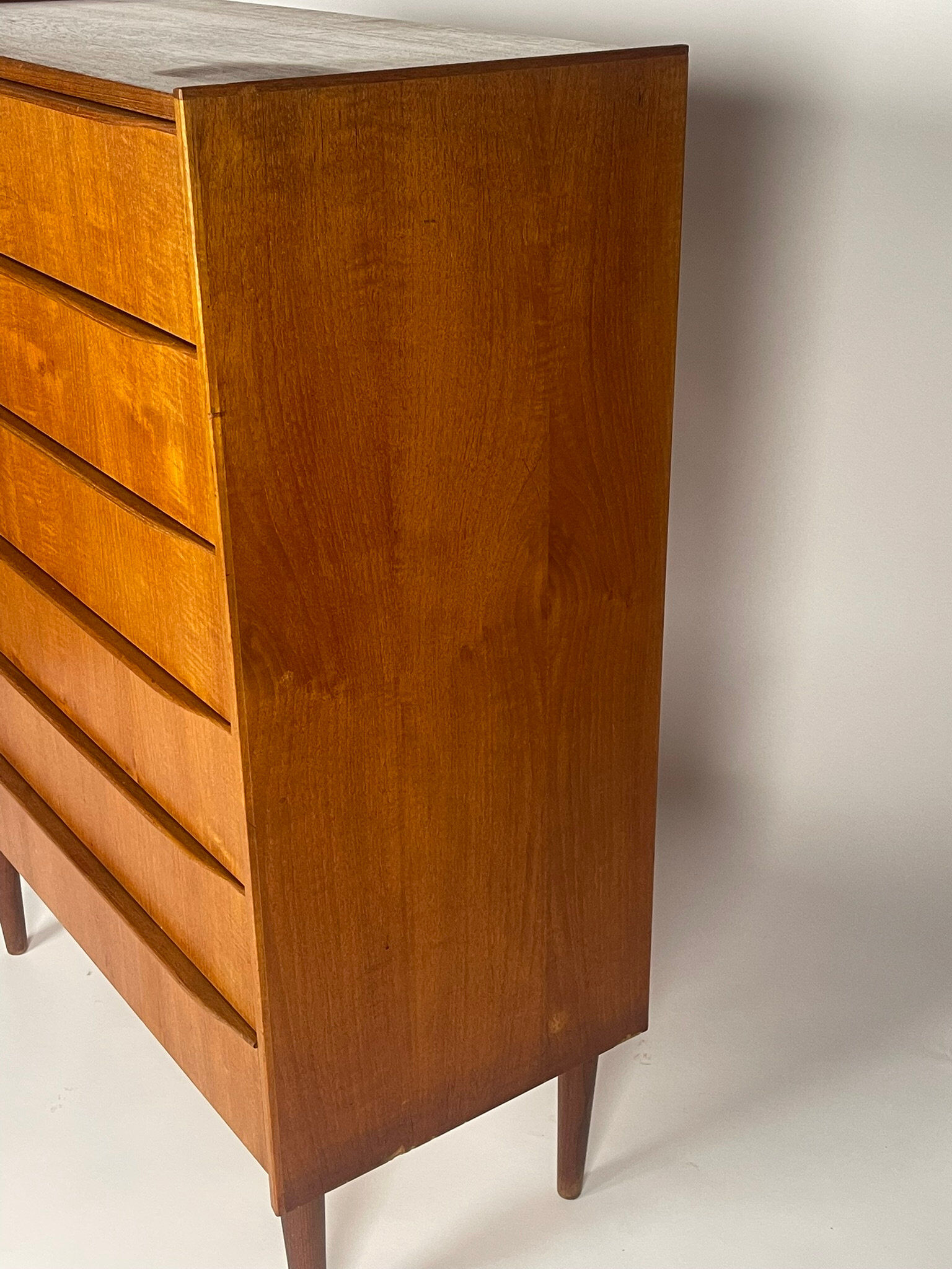 Scandinavian teak chest of drawers from the 1960s.