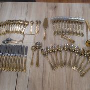 Luxury Cutlery Set Solingen SBS Gold Plated with Fine Gold 23/24 Carats - 70 Pieces