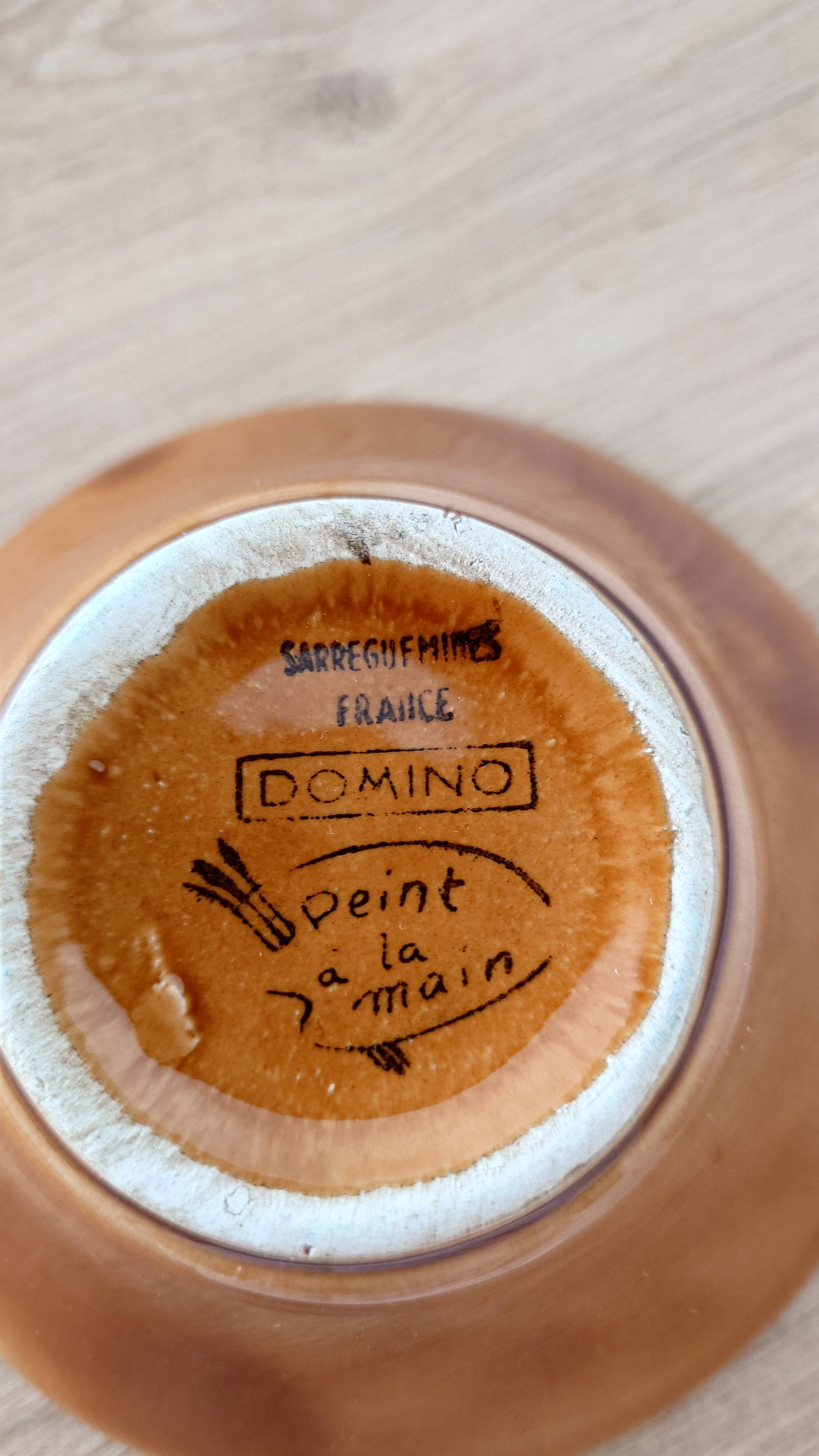 Grand vintage Sarreguemines Domino service – 19 pieces – French design