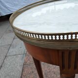 Gueridon side table old marble top vintage xxeme